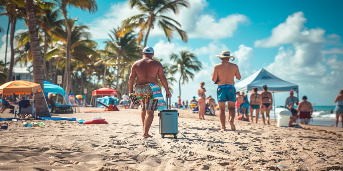 People walking on the Beach